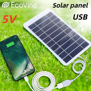 EcoVine 5V 2W Portable Solar Panel